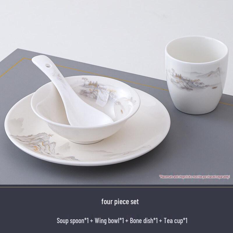 Handmade New Chinese Style Landscape Ceramic Teacup Set