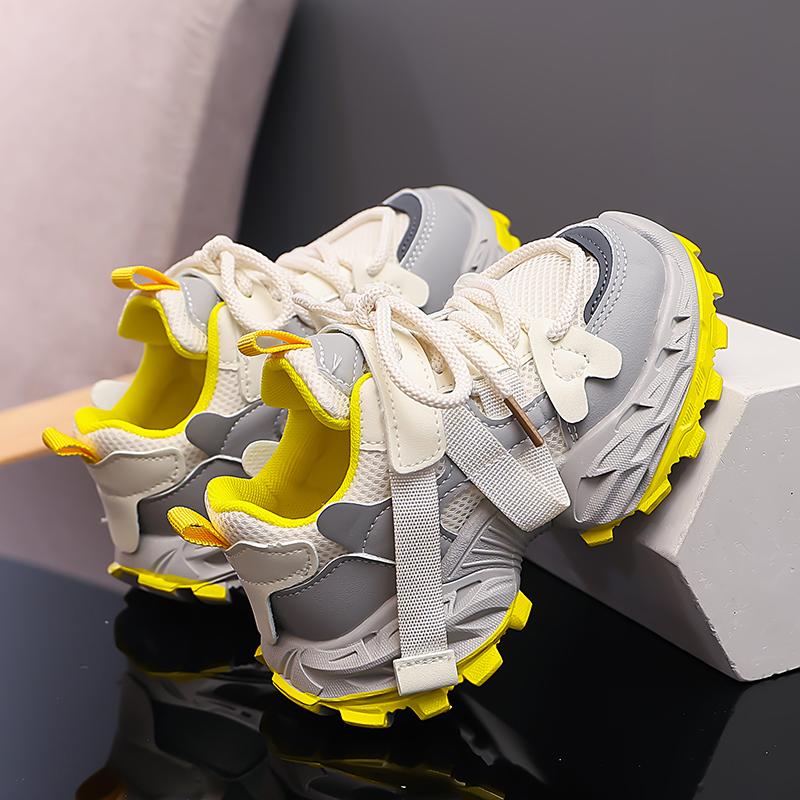 Kids Hiking Tennis Running Thick Sole Shoes Toddler Lightweight Breathable Casual Trainers Children's Boys Girls Chunky Sneakers