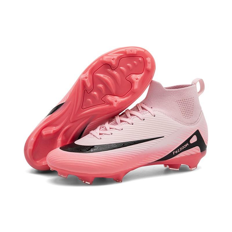 Hot-selling high-top adult men's and women's long nails broken nails football shoes outdoor professional student competition training shoes non-slip