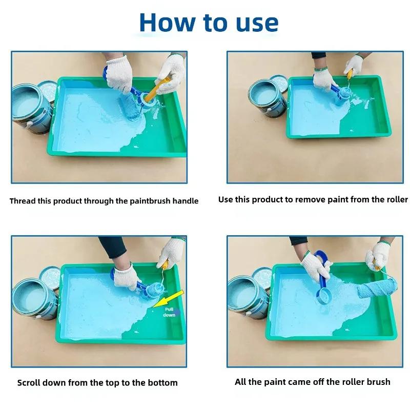 Čistič válečků Super Easy Clean Tools Spinner na malířské válečky Čistič štětců pro čištění návleku