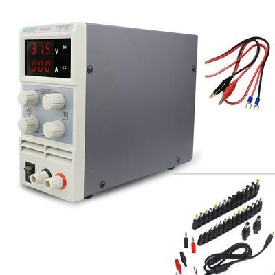 Fonte de Alimentação Estabilizada Compacta zmart 30V 5A Fonte de Alimentação Chaveada Jack DC Fonte de Alimentação DC Digital 0-30V 0-5A 110V-220V 0.1V 0.01A + 34 Jacks DC