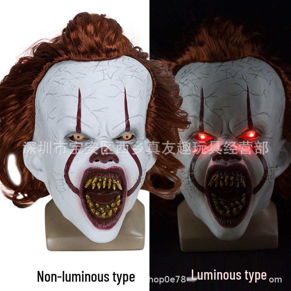 Dostępna Maska Klauna Pennywise 2019 Nakrycie Głowy Cosplay na Halloween Horror