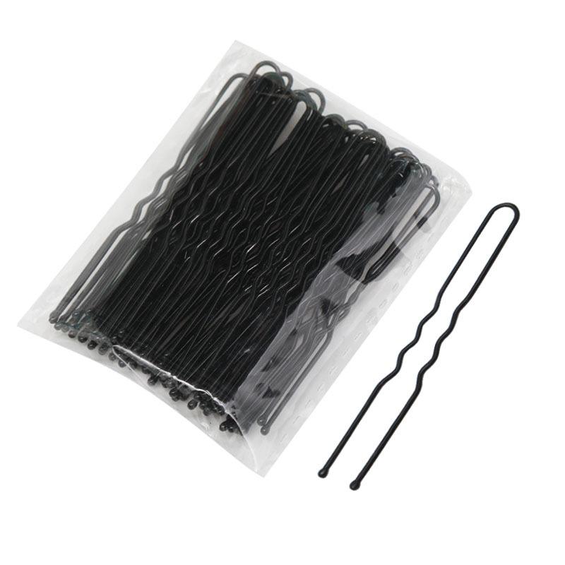 Black Seamless U-shaped Hairpin A Must-have for Buns Fixed Hairpins Women's One-line Hairpins and Hairpin Clips
