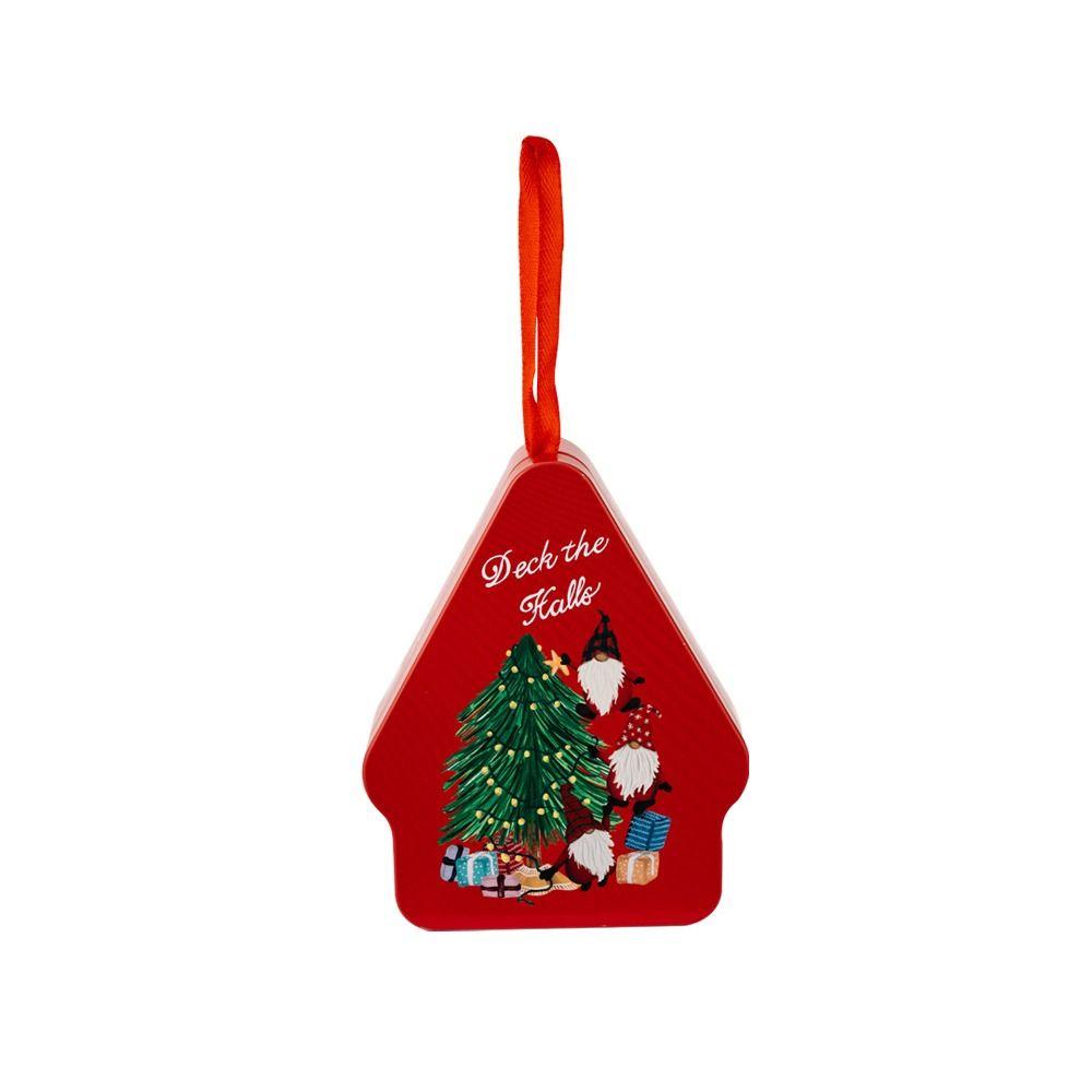 

Полигональная рождественская печать Жестяная коробка Декоративные рождественские жестяные подарочные коробки Рождество B