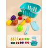 [J] 1 Set Fruits Pretend Play Kitchen Games Baby Felt Board Play Food Toys Wall Sticker Fine Motor Skills Early Educational Toy