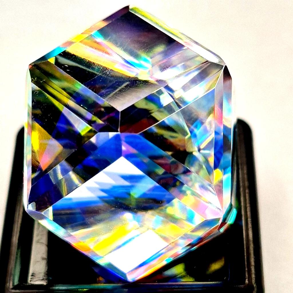 Natural Mystic Quartz Faceted Hexagonal Cut 106-108 Ct Beautiful Loose Gemstone