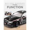 Simulation 1/24 Nissan GTR Alloy Racing Car Model with Sound Light Collection Miniature Voiture Toy Vehicle Children Boy Gift