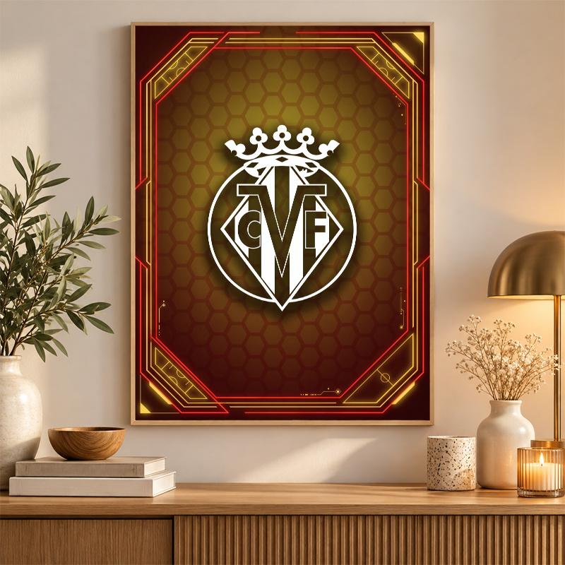 Villarreal FC Diamond Painting Kit 5D Full Drill DIY Diamond Mosaic Wall Art Home Decor