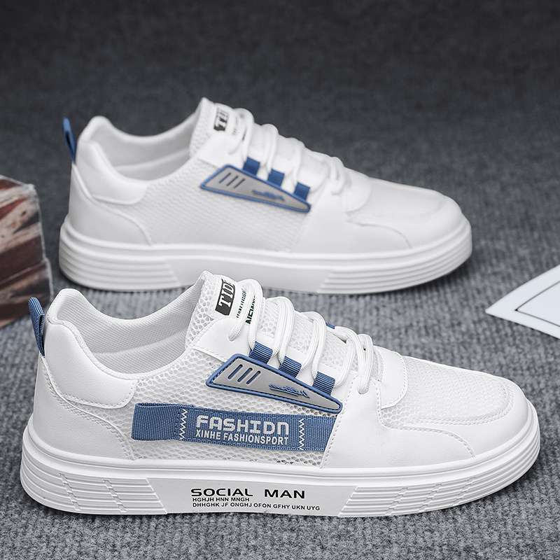 Summer men's shoes thin hollow mesh mesh shoes sports casual little white shoes deodorant board shoes men's lightweight soft-soled trendy shoes