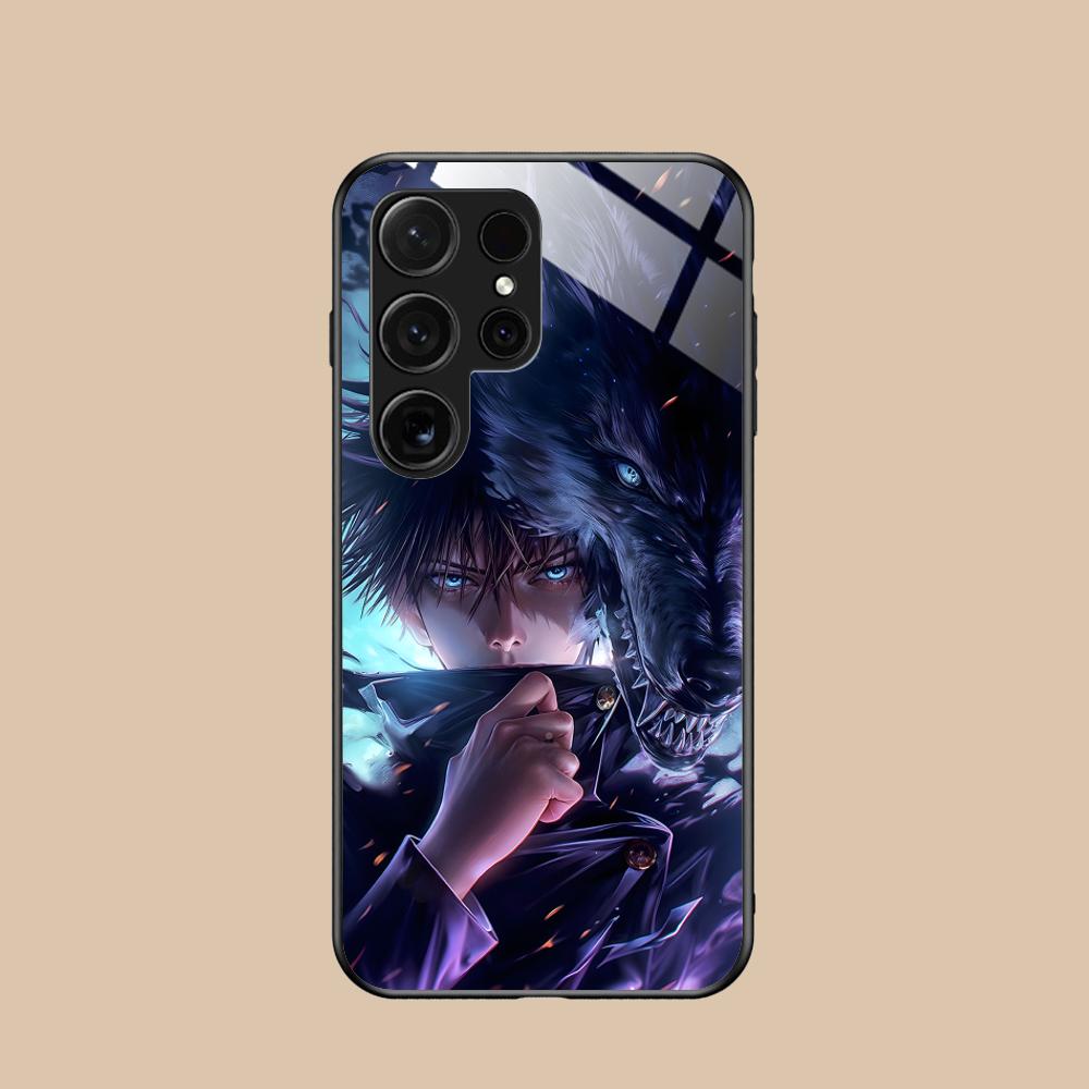 

Jujutsu Kaisen Megumi Mobile Phone Case for Samsung Galaxy A56 55 54 53 52 51 36 35 34 23 16 15 5G Glass Colorful Cover Pretty Galaxy A52s 5G