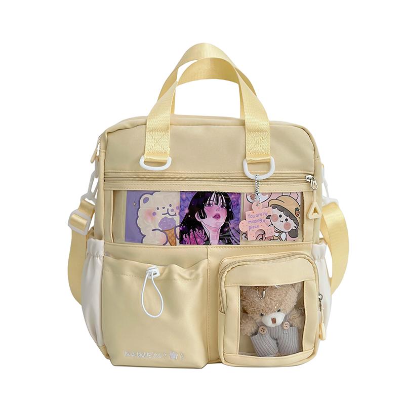 Lightweight Shoulder Bag Messenger Bag Student Crossbody Bag Women's Color Block Backpack