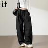 Izzue Women's High-Waist Loose Wide-Leg Workwear Pants