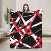 EVH Inverted Stripes Van Halen Design Flannel Blanket Winter Warm Soft Bedding Throws for Children Bedspread Sofa Bed Cover