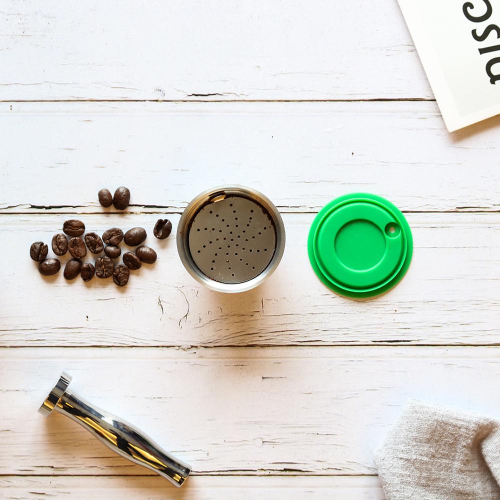 Stainless Steel Refillable Coffee Capsule Filter Ground Tamper for Dolce Gusto