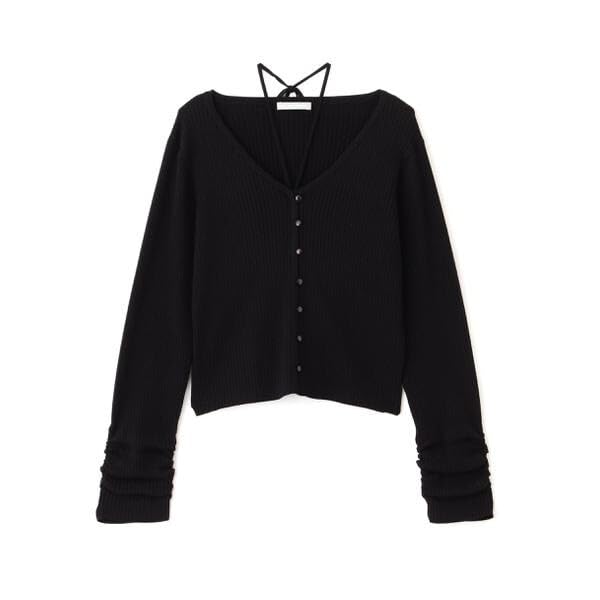 [JILL by JILL STUART] [Pre-order: Expected arrival: Mid-March to Late March] 2-Way Halter Cardigan Top