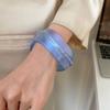 Minderheitendesign Unregelmäßiges Breites Armband Europäischer Amerikanischer Stil Bunter Handring Mädchen