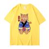 Japanese Harajuku Samurai Sword Cat T-Shirt Men Women Casual Tee Clothes Cotton Summer Tops Breathable T-Shirts