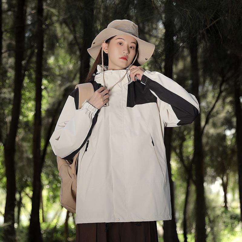 Spring and Autumn Jackets Men's and Women's Jackets Removable Windproof and Waterproof Mountaineering Suits Travel Suits Mountain Climbing Jackets