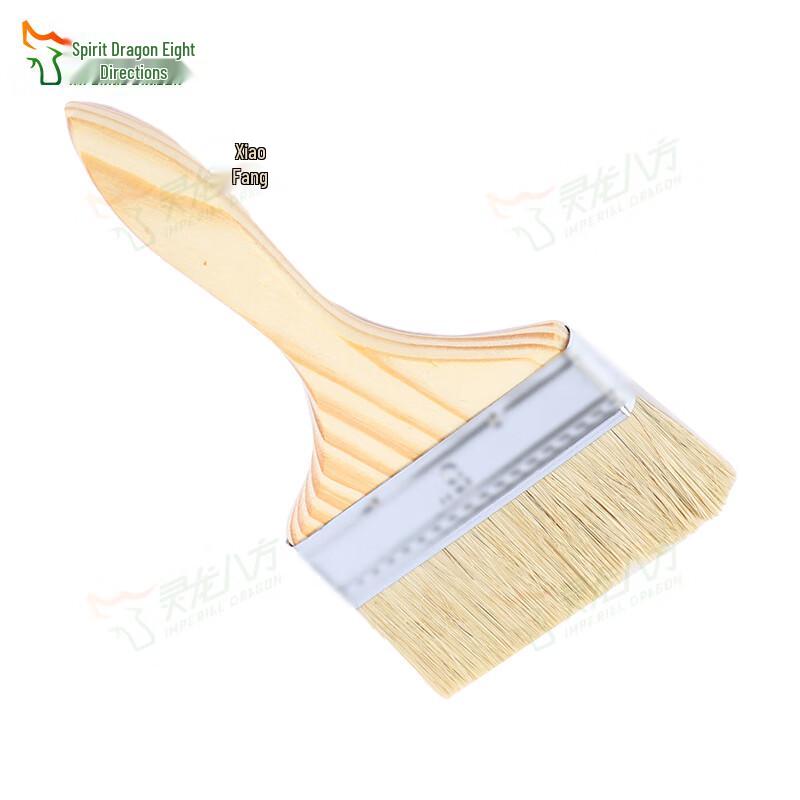 Linglong Wooden Handle Hog Bristle Paint & BBQ Brush Set