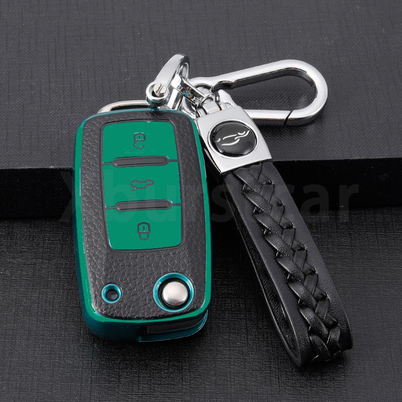 For VW Volkswagen Golf 4 5 6 MK4 Amarok Polo Bora Jetta Altea Alhambra Passat Beetle Caddy Tiguan TPU Car Key Case Cover Shell