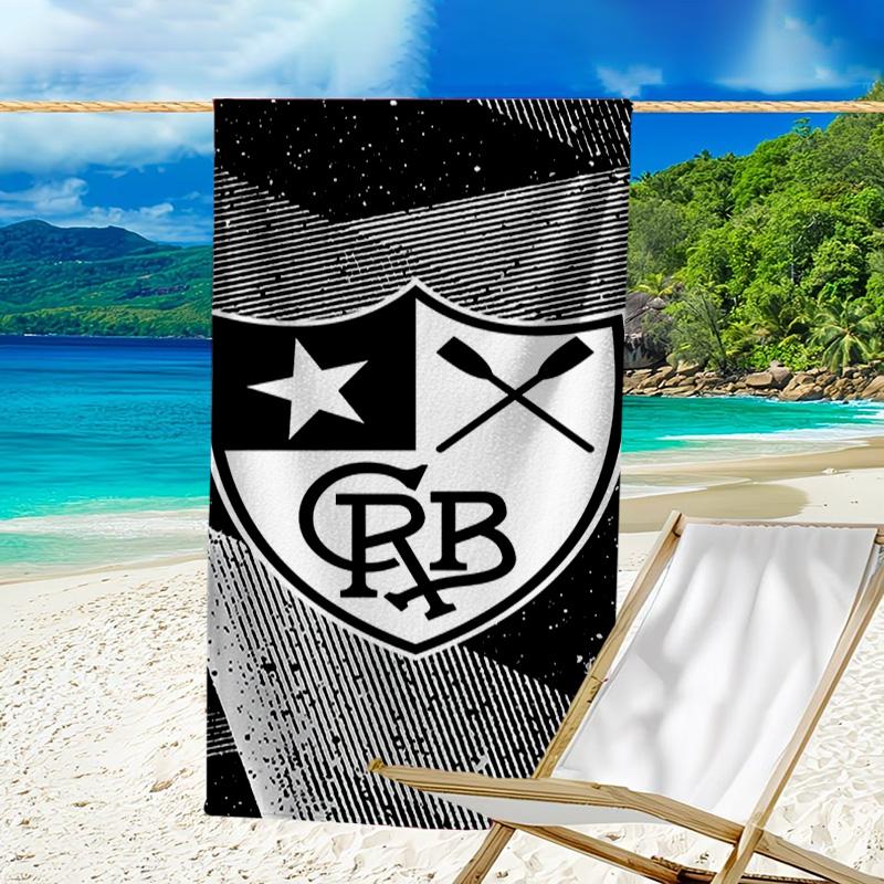 Shield With Star Emblem Printed Beach Towel, Super Soft Microfiber, Perfect Gift Birthday, for Pool, Beach, Travel, for family and friends