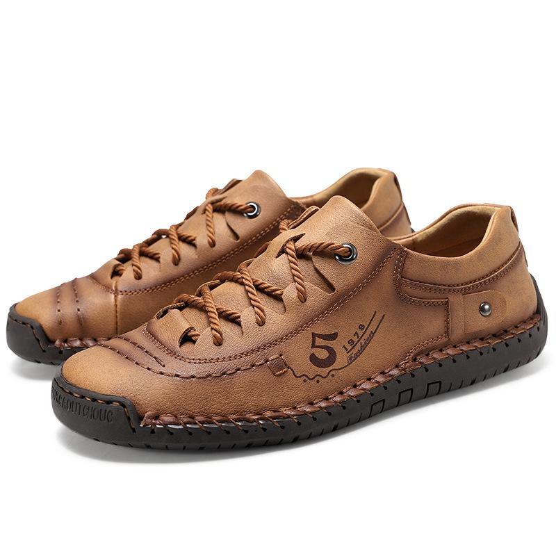 

Большие размеры Мужские модные мягкие туфли Wild Breathable Hollowed Casual Leather Shoes Shoes Summer Driving Shoes 48 коричневый