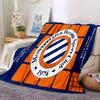 Montpellier Sport Club Flannel Blanket, Soft Polyester, Modern Design, All-Season for Camping, Travel, Gifts for holidays or birthdays