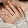 Exquisite Christmas Bestseller: S925 Sterling Silver Women's Ring with Zircon and Diamond Design - Elegant Wedding Style Thick Band