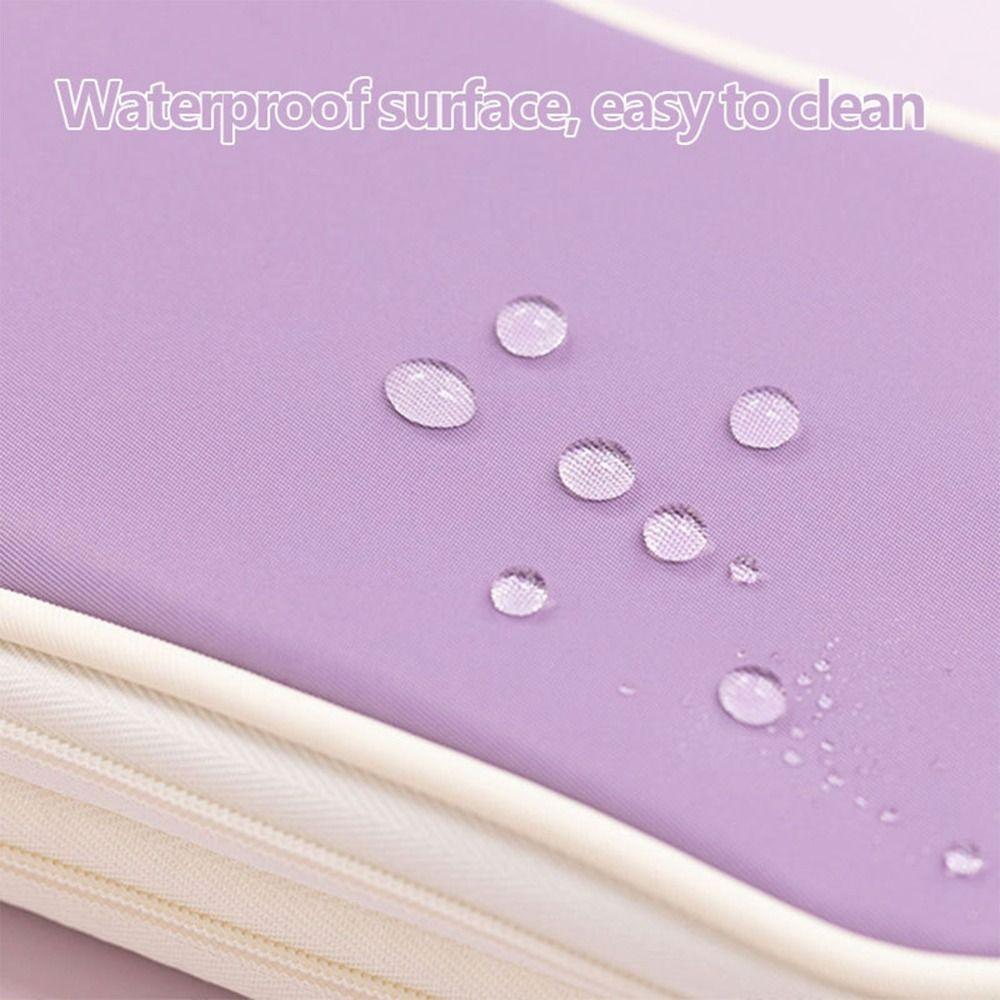 Large Capacity Pencil Case Canvas Storage Bag Cute Pen Box Student Gift