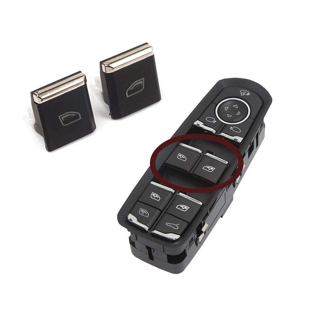 ESC Auto Parts EDP643-1 2 Pieces Front Windows Main Driver Side Switch Button Cap Cover 7PP959858R DML Replacement for Porsche