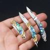 7.2cm Shell Brass Steel Folding Knife Pocket Keychain Portable Resin Steel Knives Survival EDC Tool Cutter Peeler Hunting Gift