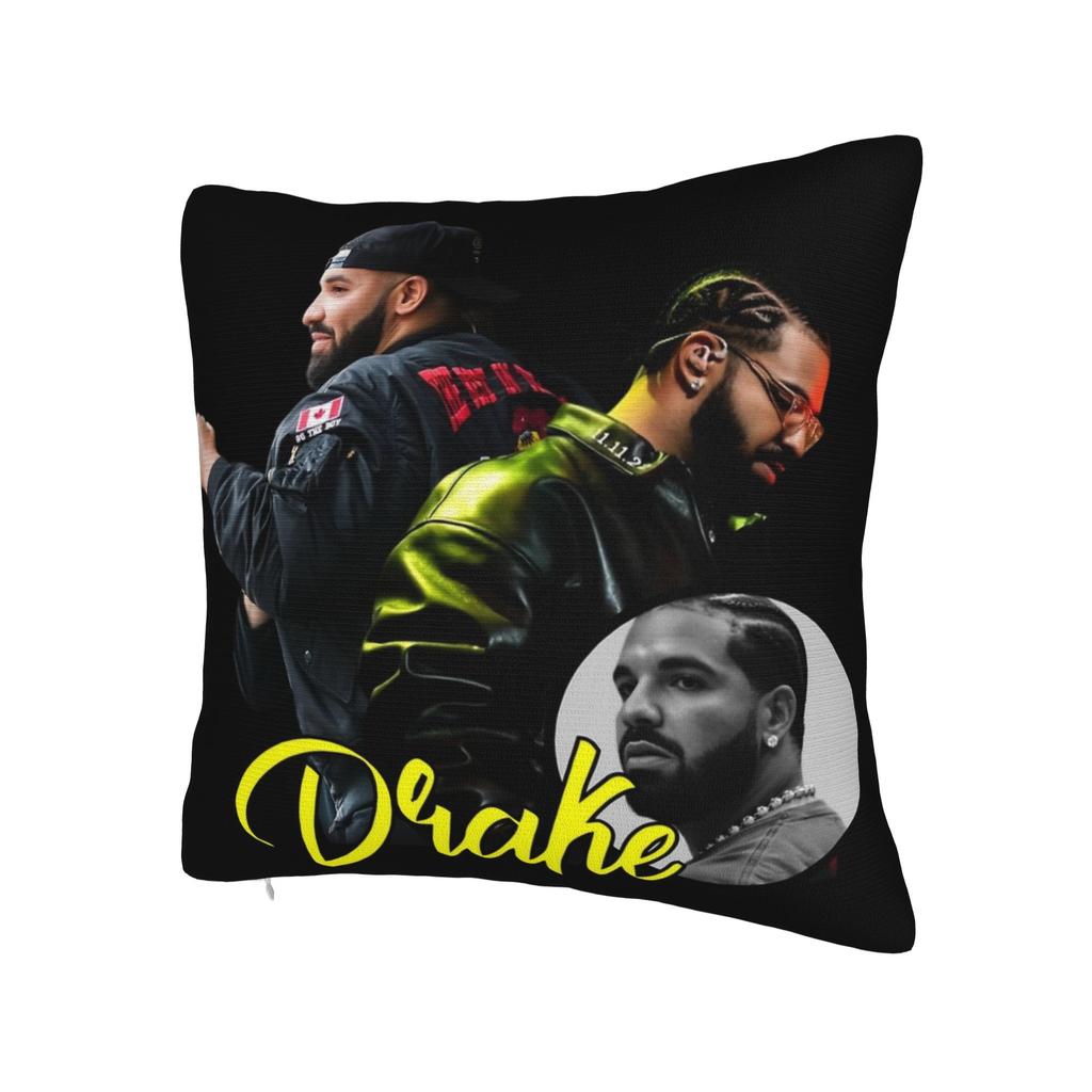Drake Rapper Pillowcase Soft Polyester Cushion Cover Decorative Throw Pillow Case Cover Home Zipper 40*40Cm