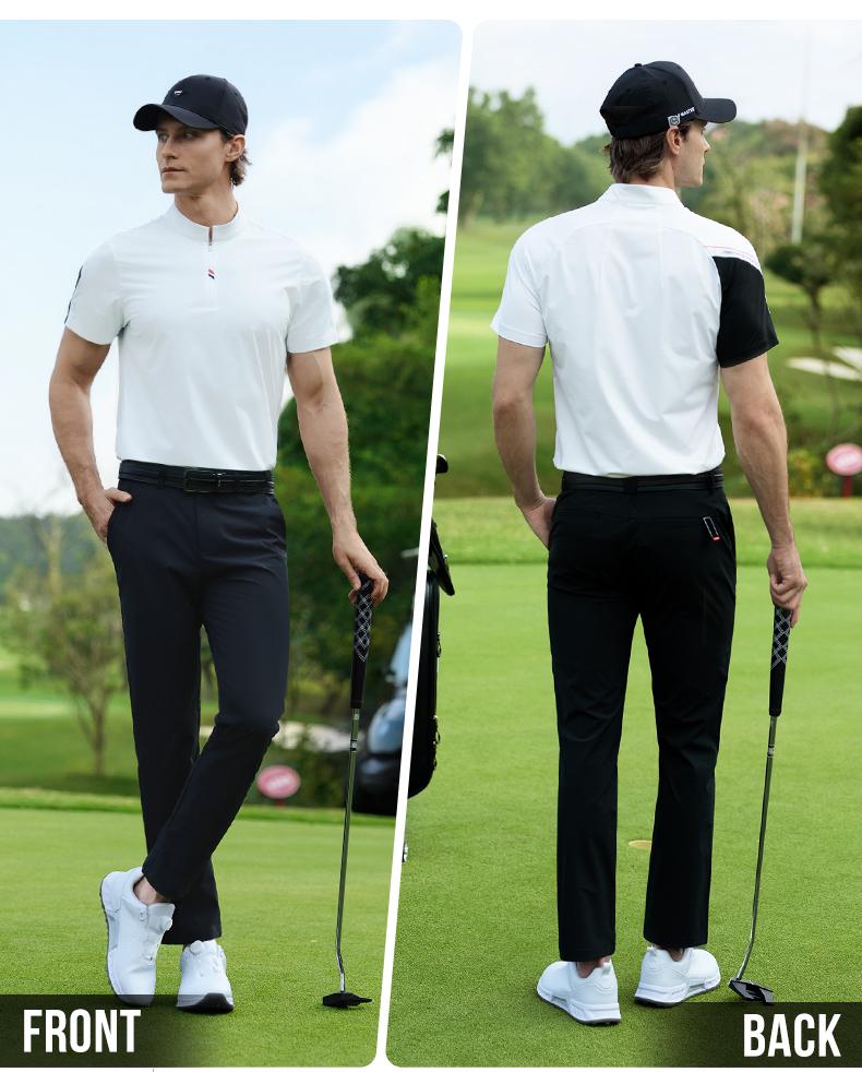 PGM Men's Summer Breathable Moisture-Wicking Golf Polo Shirt