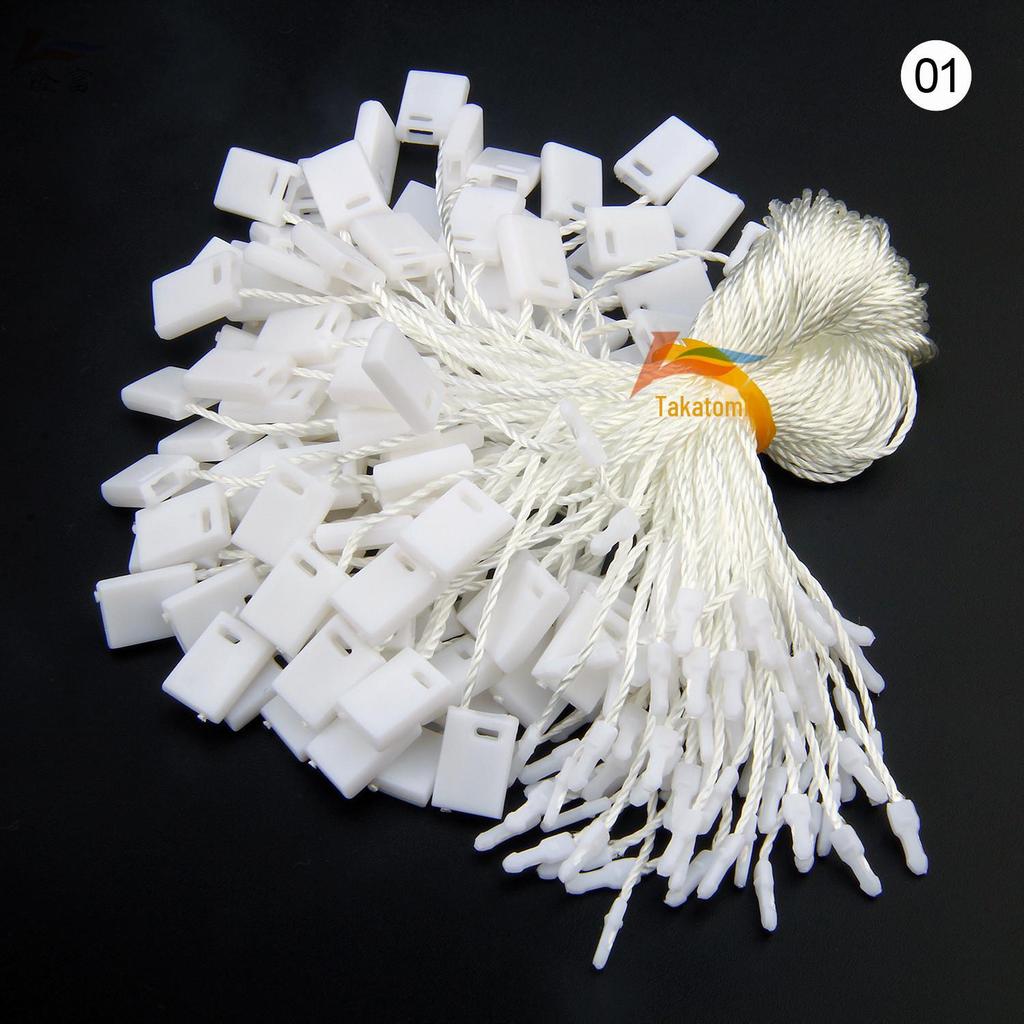 Tabletas Cuadradas Colgantes para Etiquetas de Ropa - Verde, Morado, Azul