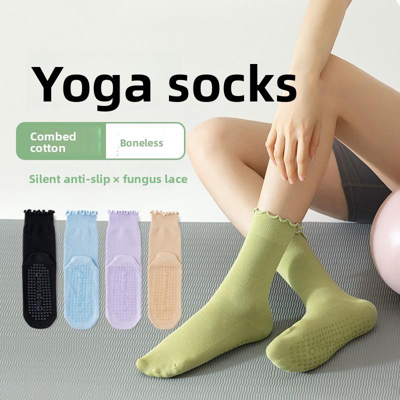 Damen Frühling und Herbst Yoga Fitness Pilates Sport Rutschfeste Knochenlose Röhrensocken