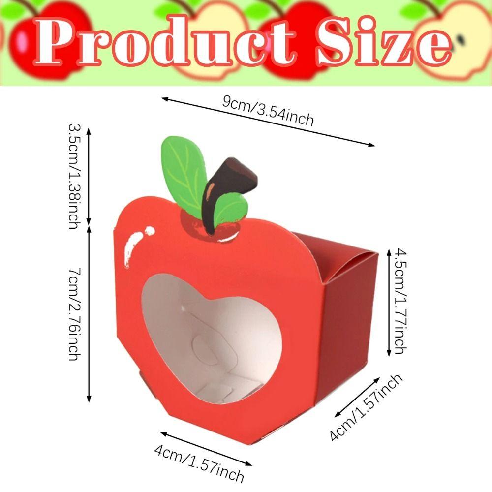 10Pcs Cute Transparent Window Candy Boxes Mini Party Favor Heart Gift Box Snack Paper Holder Graduation