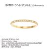 eManco European Zircon Ring: Titanium Steel Women's December Birthstone Rhinestone Finger Ring