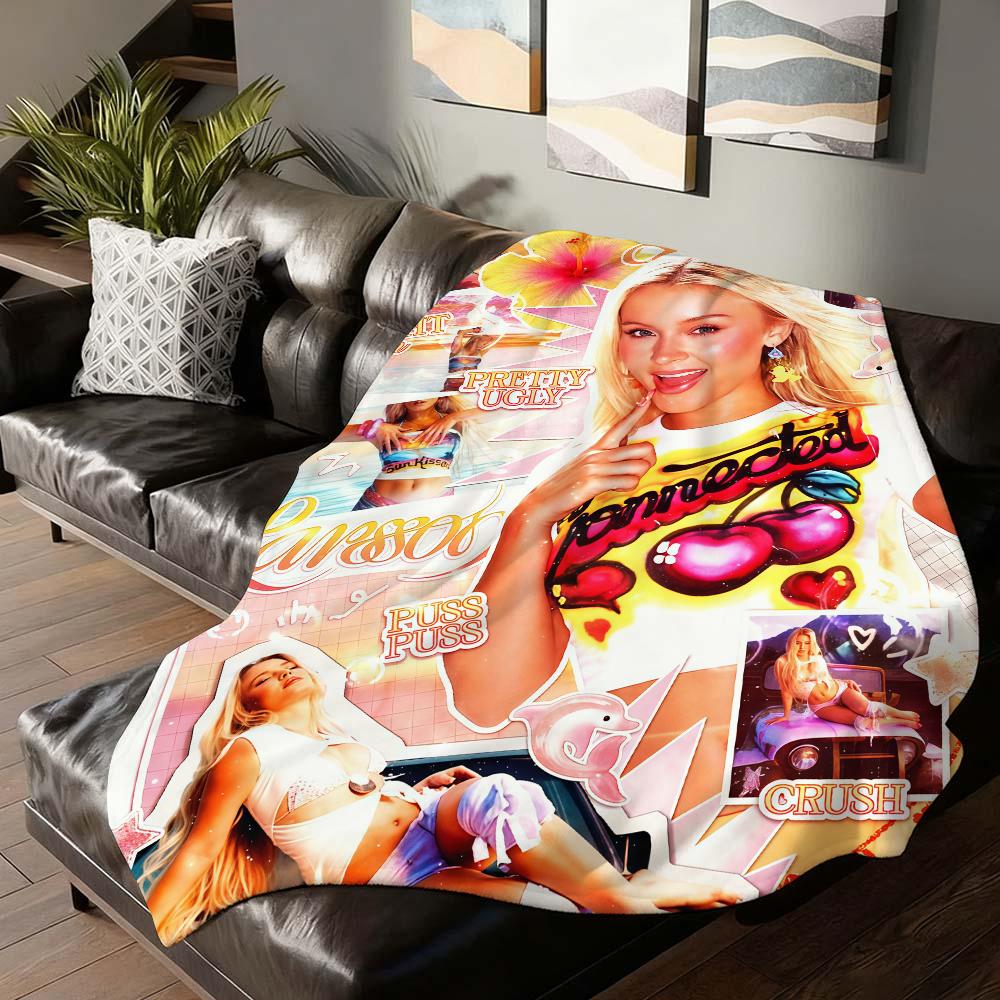 Panika Chen Unisex Singer Zara Larsson Midnight Sun Blanket For Sofa Office Bed Plane Travel Sleep Read Relax Camping Soft And Warm
