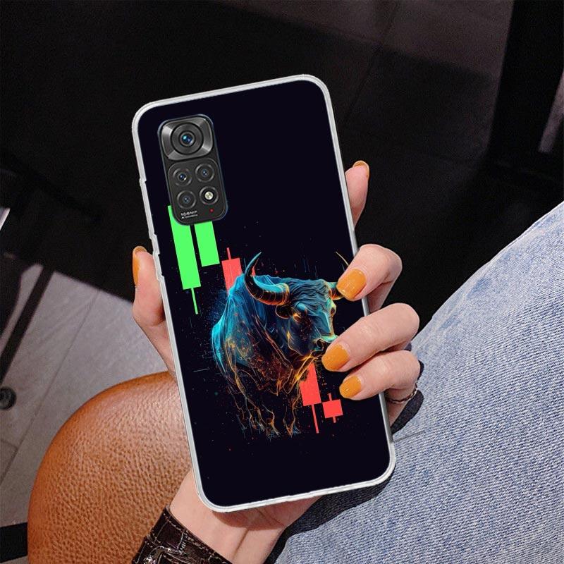 Trade Investment Forex Stock Market Phone Case For Xiaomi Redmi Note 15 14 13 12S 12 11 Pro Plus 14S 11S 11E 10 10S 11T 5G Perso