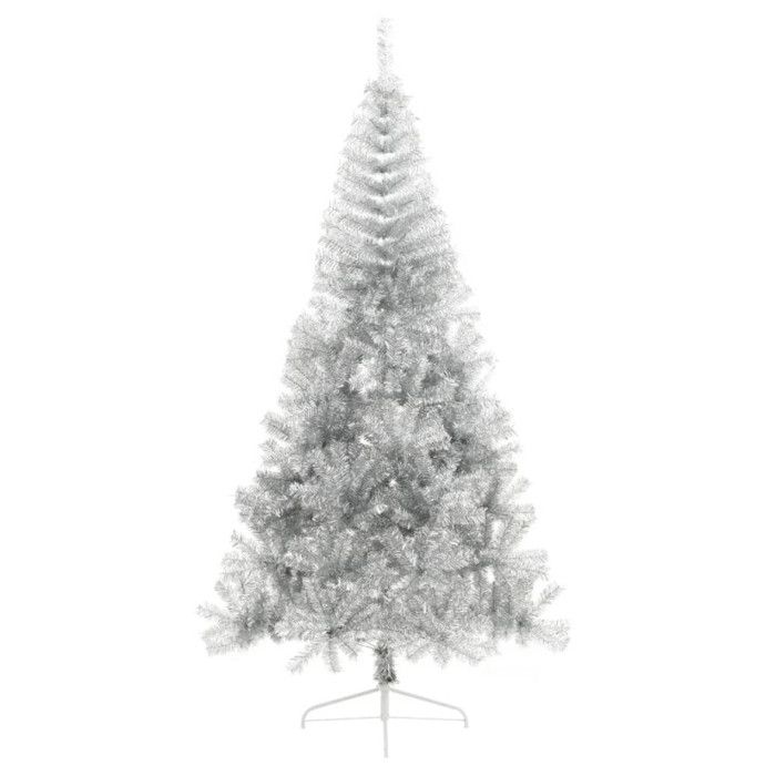 VidaXL Artificial Half Christmas Tree with Silver Stand 240 Cm PET 344699