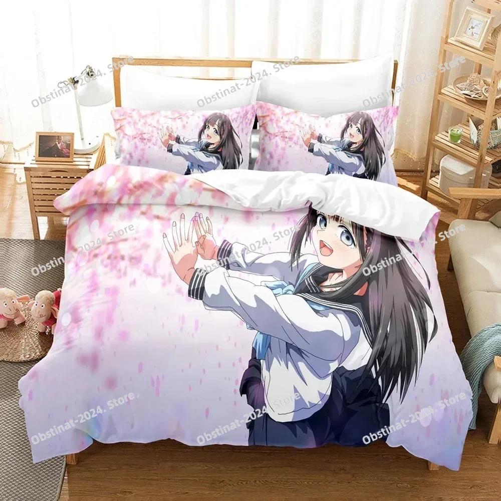New 3D Akebis Sailor Uniform Beding Set Printed Bed Linen Set With Pilowcase Bed Soft Duvet Cover Single Double Quen Super King-Sized Dimensionsd