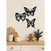 3-Piece Metal Butterfly Wall Art Set Minimalist Vintage Home Decor Waterproof Rustproof Easy Hang Living Room Bedroom Gift for Women