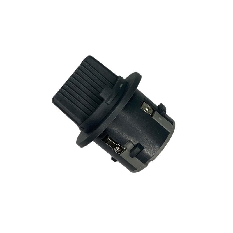 Turn Signal Bulb Socket 92166-F1000, Black Plastic Front Lamp Receptacle for Select Vehicle Lighting Replacement and Routine Maintenance