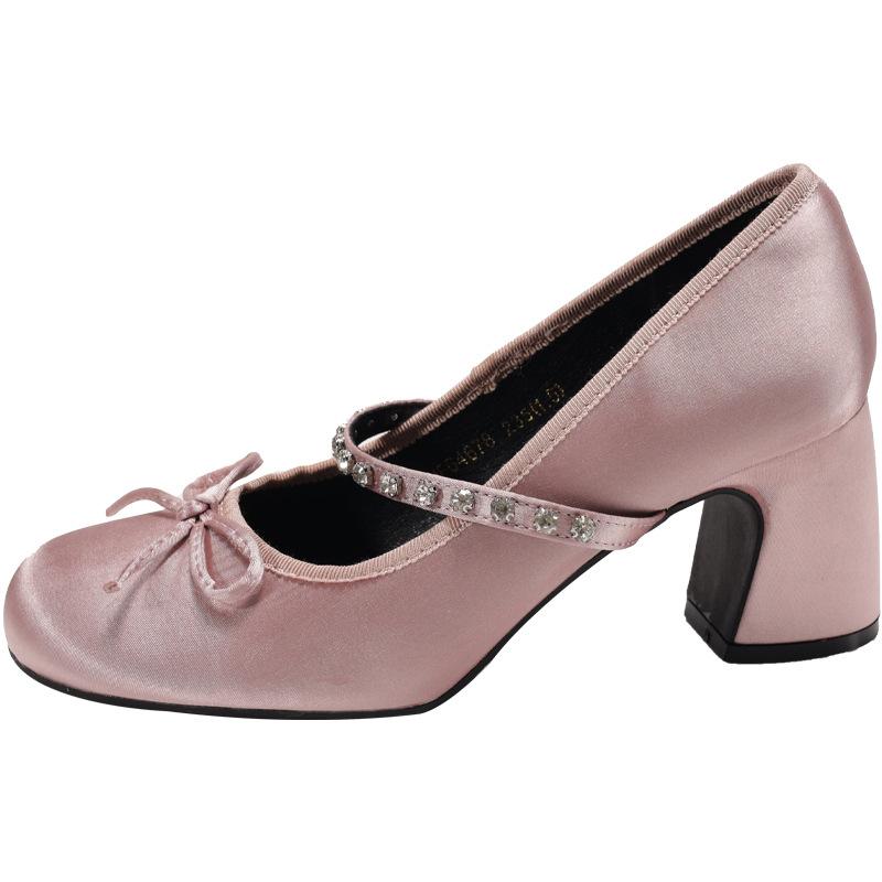 

Розовые балетки на плоской подошве, женские, 2025 новая летняя юбка, французские туфли-лодочки с неглубоким вырезом, JK Мэри Джейн, маленькие кожаные туфли 40 розовый