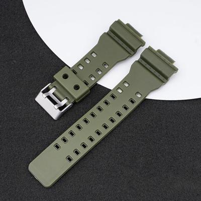 Řemínek k hodinkám Matte Pohodlná pryskyřice 16mm Řemínek k chytrým hodinkám Náhradní řemínek kompatibilní pro Casio GA110/GD100/GA400/GLS-100