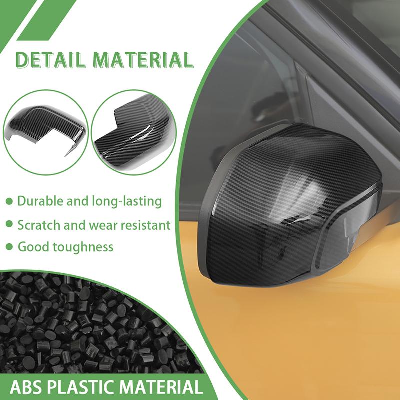 Car Rearview Mirror Decorative Frame Cover For Ford Bronco Sports 2021 Up Car Exterior Accessories , ABS Plastic