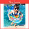 Children Inflatable Swim Ring Eco-friendly Pvc Sponge Bottom Motorboat Steering Wheel Kids Armpit Seat Ring Cartoon Design