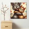 New Arrival 5D DIY Full Circle Diamond Painting "Cat and Dog Hug" Embroidery Cross Stitch Home Decor Gift