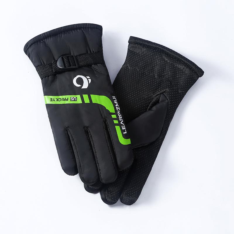 Men's Windproof Winter Ski Gloves - Thick, Non-Slip, Velvet-Lined for Warmth and Cold Protection, Ideal for Cycling and Riding