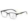 Progressive Multifocales Photochromic Reading Glasses Men's Retro Ultra Light Square Frame Anti Blue Light Eyeglasses Diopter